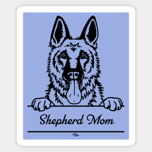 German Shepherd Mom Illustration Sticker